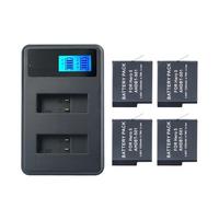 Compatibile con la batteria della fotocamera GoPro Hero 5 6 7 8 nera con caricabatterie doppio(A Package)