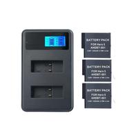 Compatibile con la batteria della fotocamera GoPro Hero 5 6 7 8 nera con caricabatterie doppio(B Package)