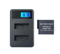 Compatibile con la batteria della fotocamera GoPro Hero 5 6 7 8 nera con caricabatterie doppio(D Package)