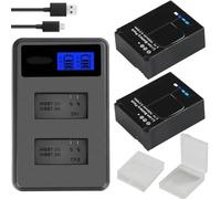 Compatibile con la batteria for fotocamera GoPro Hero 3 3+ AHDBT-301 con caricabatterie doppio LCD(2battery withcharger)