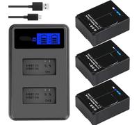Compatibile con la batteria for fotocamera GoPro Hero 3 3+ AHDBT-301 con caricabatterie doppio LCD(3battery withcharger)