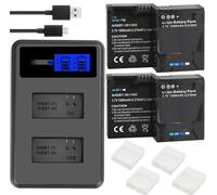 Compatibile con la batteria for fotocamera GoPro Hero 3 3+ AHDBT-301 con caricabatterie doppio LCD(4battery withcharger)