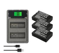 Compatibile con la batteria Nikon EN-EL14/EN-EL14a, 4 pezzi for D5500 D5600 D3400 D3500 D5100 D5200 D5300 D3100 D3200 D3300 P7700(Charger And 3battery)