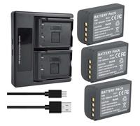 Compatibile con la batteria Olympus BLX-1 e il caricabatterie doppio for la fotocamera di sistema OM-1 OM-1 Mark II OM(3 BAT and CH kit)