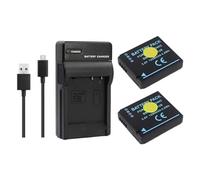 Compatibile con la batteria Panasonic DMW-BCJ13E/PP/GK for la fotocamera DMC-LX5 DMC-LX7 DMC-LX5GK DMC-LX7GK(2Battery 1Charger)