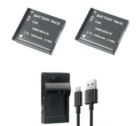 Compatibile con la batteria Panasonic DMW-BCK7E, 1000 mAh for DMC-FT30 DMC-S1 DMC-S2 DMC-S3 DMC-S5 DMC-SZ02 DMC-SZ1 DMC-SZ5 SZ7(2Battery 1Charger)