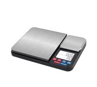 Compatibile con la bilancia da cucina a doppio vassoio FODWET da 0,1 g - Piattaforme in acciaio inossidabile, display LCD e conversione di unità for cottura al forno/cottura/preparazione dei pasti