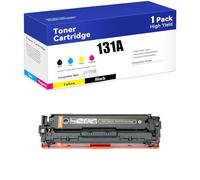 Compatibile con la cartuccia di toner HP 131A CF210A di ricambio per stampante HP M276nw M251n M251nw CM1312NFI CM1312 CP1215 CP1518NI CM1415FN CM1415FNW CP1525N. Colori brillanti.,BK