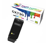 Compatibile con la cartuccia toner a colori Lexmark CX730 con chip CS730de CS735de CX730de CX735adse CX737adzse per stampanti laser, cartuccia d'inchiostro ad alta capacità,Yellow-High Yield