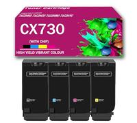 Compatibile con la cartuccia toner Lexmark CX730, funziona con le stampanti Lexmark CS730de, CS735de, CX730de, CX735adse, CX737adzse (nero/ciano/magenta/giallo),4Color-High Yield