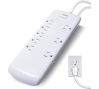 Compatibile con la ciabatta multipresa Philips a 8 prese, prolunga da 1,2 m, 2160 Joule, 3 prese distanziate da adattatori, spina piatta,