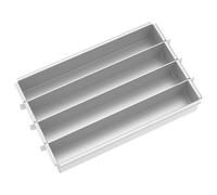 Compatibile con la cucina: stampo rettangolare antiaderente in lega di alluminio rimovibile, strumento for la cottura fai da te della mousse al tiramisù.