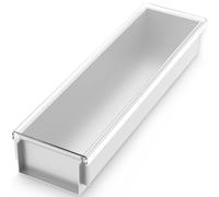 Compatibile con la cucina: stampo rettangolare for torta in lega di alluminio, teglia antiaderente for tiramisù con coperchio laterale rimovibile in acrilico