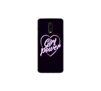 Compatibile con la custodia trasparente OnePlus 6T Neon Girl Power