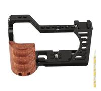 Compatibile con la gabbia for fotocamera Sony A7C - Telaio protettivo con manico in legno, gabbia di protezione ergonomica for fotocamera