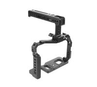 Compatibile con la gabbia for fotocamera Sony A7III A7SIII A7RIV A7M3 con maniglia superiore, attacco a slitta fredda e coda di rondine da 38 mm(With top handle)