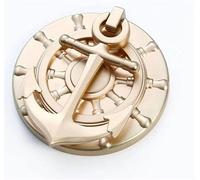 Compatibile con la maniglia for porta battente in zamac con ancora for barche antiche europee, decorazione nautica vintage(Brush Brass)