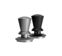 Compatibile con la molla autolivellante Muvna Ripple Tamper | Trama di base ondulata; pressa a molla; si adatta ai cestini standard(58.35mm,Silver-flat bottom)