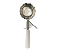 Compatibile con la pressa for paletta in acciaio inossidabile manico in plastica, scavatrice, for frutta, dessert, a prova di ruggine(White-78mm)