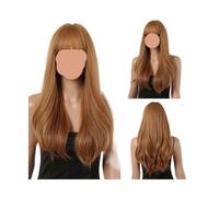 Compatibile Con Le Parrucche Sintetiche Ondulate Lunghe E Naturali Color Castano Sfumato Di ALAN EATON Frangia, For Uso Quotidiano Alle Feste, In Fibra Morbida Soffice Ad Alta Temperatura(LC1092-3)