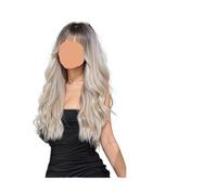 Compatibile Con Le Parrucche Sintetiche Ondulate Lunghe E Naturali Color Castano Sfumato Di ALAN EATON Frangia, For Uso Quotidiano Alle Feste, In Fibra Morbida Soffice Ad Alta Temperatura(LC407-2)