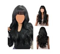 Compatibile Con Le Parrucche Sintetiche Ondulate Lunghe E Naturali Color Castano Sfumato Di ALAN EATON Frangia, For Uso Quotidiano Alle Feste, In Fibra Morbida Soffice Ad Alta Temperatura(LC2088-1)