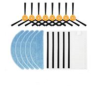 Compatibile con Lefant M200 M201 M501 M520 M571 T700 OKP Life K7 K2 Sostituzione Filtro Hepa Spazzola Laterale Panno Mop Rag (Set F)