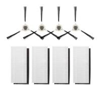 Compatibile con Lefant, M210 N1 OKP K2 Series 4 spazzole laterali + 4 filtri HEPA Robot aspirapolvere Robot aspirapolvere accessorio parte,(M210P-9cm filter)