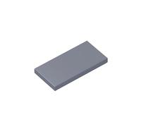 Compatibile con Lego System: 100 piastrelle con 2 x 4 gommini in grigio argento chiaro