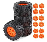 Compatibile Con Leimo Per Huanqi 727 DHK8135 Per Feishen 1/10 Fuoristrada RC Modello Auto 125mm 4 Pezzi Short Course Truck Tire Wheel Tyre Rc Pneumatici(Orange)