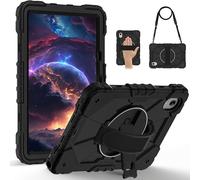 Compatibile con Lenovo Tab M11 2024/K11/Xiaoxin Pad 2025 (TB-330FU/TB-330XU) Custodia da 11 pollici, Cover Antiurto Multifunzione con Supporto Girevole, Cavalletto, Cinghia da Mano e Tracolla(Siyah)