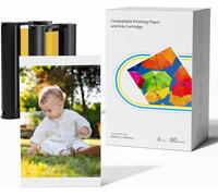 Compatibile Con Liene Amber M100/M200 4X6" Carta Foto E Cartucce- Pacchetto Di 8