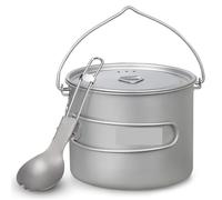 Compatibile con Lixada Titanium Pot 750ml/900ml/1100ml, pentole da campeggio leggere con forchetta pieghevole for esterni(900ml)