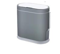Compatibile con Lixeira Sensor Automático Smart Trash Can Cestino for il bagno for uso domestico con coperchio Scopino for WC Impermeabile Stretto 45(Charging 8L gray)