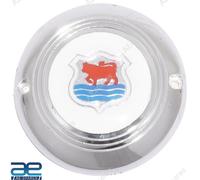 Compatibile Con Morris Minor Emblema Fregio Monogramma Chrome & White NEW