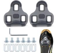 Compatibile con Look Keo Bike Pedali a 3 fori, Grip Carbon Classic Cleats - Set di piastre per scarpe da corsa, colore: Grigio