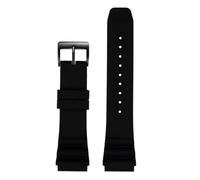 Compatibile con l'orologio subacqueo CASIO Swordfish MDV-106 MDV-107 MTP-VD01D EFR-303 Cinturino da uomo in silicone 22 mm for orologi Seiko(Black black,22mm)