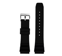 Compatibile con l'orologio subacqueo CASIO Swordfish MDV-106 MDV-107 MTP-VD01D EFR-303 Cinturino da uomo in silicone 22 mm for orologi Seiko(Black silver,20mm)