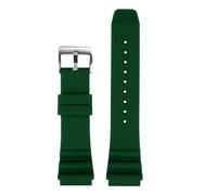 Compatibile con l'orologio subacqueo CASIO Swordfish MDV-106 MDV-107 MTP-VD01D EFR-303 cinturino in silicone da uomo 22 mm compatibile orologi Seiko(Green silver,22mm)