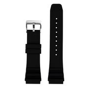 Compatibile con l'orologio subacqueo CASIO Swordfish MDV-106 MDV-107 MTP-VD01D EFR-303 cinturino in silicone da uomo 22 mm compatibile orologi Seiko(Black silver,22mm)