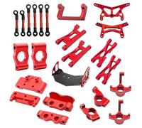 Compatibile Con Losi Micro B 1/24 RC Auto Parti Di Aggiornamento Accessori A Snodo Mozzi C Bracci Sospensione Paratia RC Parti Auto(Red)