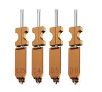 Compatibile con l'ugello FlashForge for la stampante 3D AD5X, parte di ricambio in più dimensioni 0,25 mm/0,4 mm/0,6 mm/0,8 mm (ugello da 0,4 mm)(0.6mm hardened,One Size)