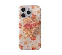 Compatibile con MagSafe Custodia di ricarica wireless con cavalletto per Apple Winnie The Pooh Bear Foglia d'acero Cartoon Anime Vintage Cute Lovely Adorable Girls Kids (per iPhone 15)
