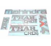 Compatibile con Mahindra Thar CRDE 4x4 Monogram Badge Logo Emblema Set Plastica
