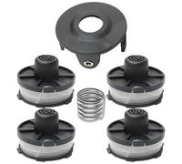 Compatibile con Makita 18V dur181/RF/Z,195858-1/196145-9Bobine di filo,4 bobine+1 Pezzi Copri Bobina+1 molla,Bobina di filo per decespugliatore