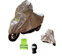 COMPATIBILE CON MALAGUTI CENTRO 125 i.e. SL COPRIMOTO PER PARABREZZA-BAULETTO PER MOTO MAXIMOTO SCOOTER MAXISCOOTER COVER IN NYLON IMPERMEABILE STRISCE FLUO 295X105X127CM