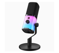 Compatibile con Maono PD100X RGB Microfono da gioco USB/XLR Microfono dinamico con riduzione del rumore Muto Jack for cuffie Microfono for giochi in streaming Podcast