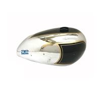 Compatibile Con Ajs Doppio G9 G12 Nero Dipinta Cromo Gas Serbatoio