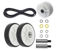 Compatibile con Maytag Crosley Kenmore - 12001541 Kit rullo tamburo asciugatrice con puleggia tenditrice e cinghia tamburo