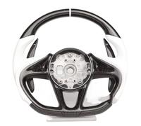 Compatibile Con McLaren Per 720S 12C 540C 600LT 2017 2018 2019 2020 2021 Volante PU Perforato Rosso Da Per Corsa Personalizzato Fibra Carbonio Volanti auto